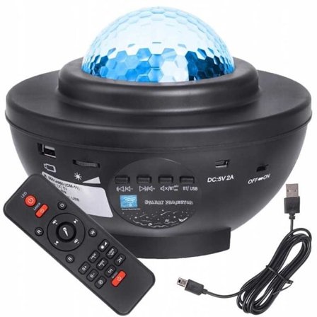 Stjärnprojektor Rymdlampa LED med Inbyggd Bluetooth Högtalare