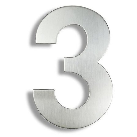 Husnummer i rustfrit stål 15 cm højt