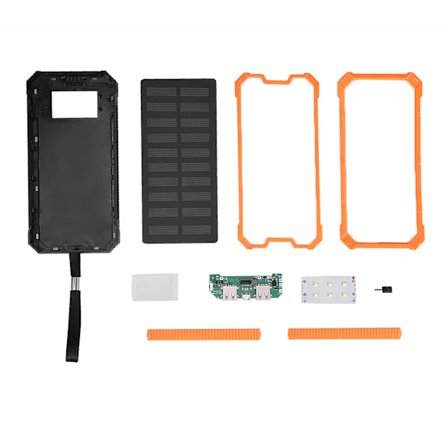 20000mAh Dual USB Snabbladdning Bärbar Power Bank-fodral DIY Kit (orange)