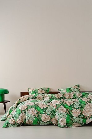 Jotex - Bold Sengesæt Enkeltseng Grøn/multi - FIORI - Køb Enkeltseng hos Jotex