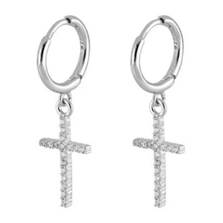 Ørepynt Zirkon Hoop Trendy Smykker Søt Krystall Kobber Kors Kreativ