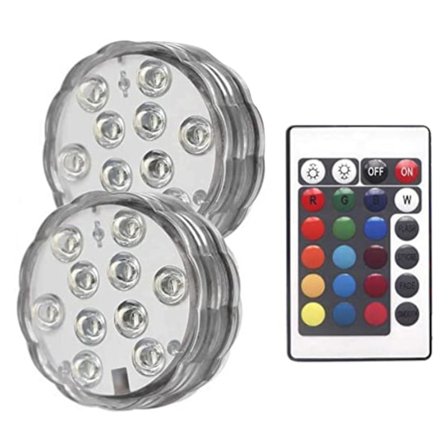 Nedsänkbara LED-poollampor med RF-fjärrkontroll Färgförändrande Vattentätt undervattensljus för pool damm