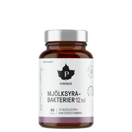 Mikronæringsstoffer Pureness Mælkesyrebakterier 12 md 60 kapsler - Bodyman.dk