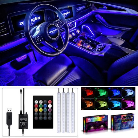 Bil RF omgivande ljus röstaktiverat fotbotten omgivande ljus LED