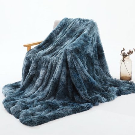 Kaksinkertainen kerros Kevyt Pitkäkarvainen Shaggy-peitto keltainen S