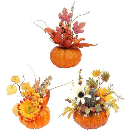 3 st Halloween dekorativa skum pumpa utsmyckningar Halloween inomhusdekorationer