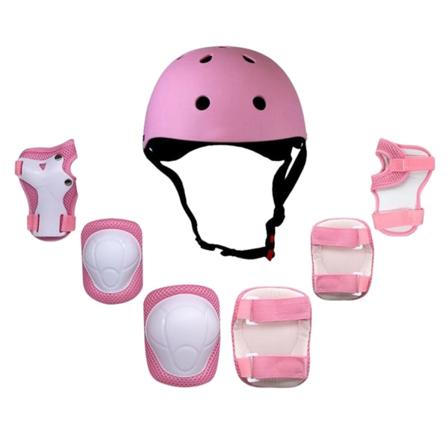 Set för barn Lättviktsskydd för rullskridskor pink s