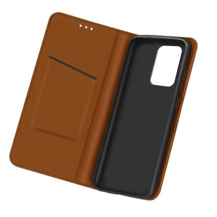 Etui til Samsung Galaxy A72 Kortholder Video Support Ægte Læder Brun