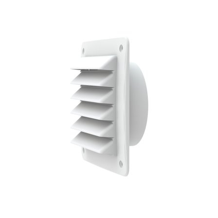 Fresh 182801 Gitter med stos, 150 x 150 mm Hvid (hvidt støv), Ventilation