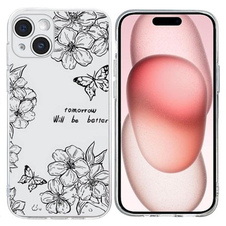 Vibe iPhone 15 skal - Fjärilsblomma