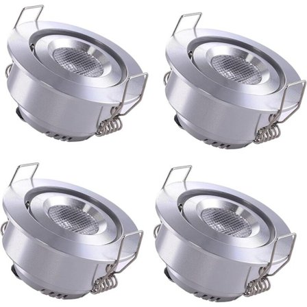 4 Mini Indbyggede Spotlight LED Loft Indbyggede Spotlight Lampe 1W Varmt Hvid 3000K