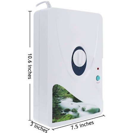 Bärbar Ozongenerator 600 mg/h, Multipurpose Ozongenerator och Vatten-, Olje- och Luftrenare Ozonisator