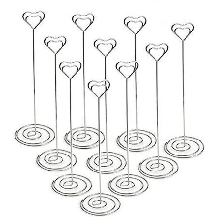 10 stativer for høye kort, stativer for bordnummer, stativer for bordkort, ta