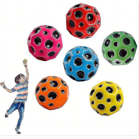6-pack Astro Jump Balls, Rymdtema Gummiböllar Kompatibla Med Barn -wf -ES