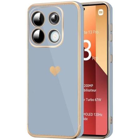Etui til Xiaomi Redmi Note 13 Pro 4G (ikke til 5G) Hjertemønster Stødsikker Ultra Slim Letvægts - Blå