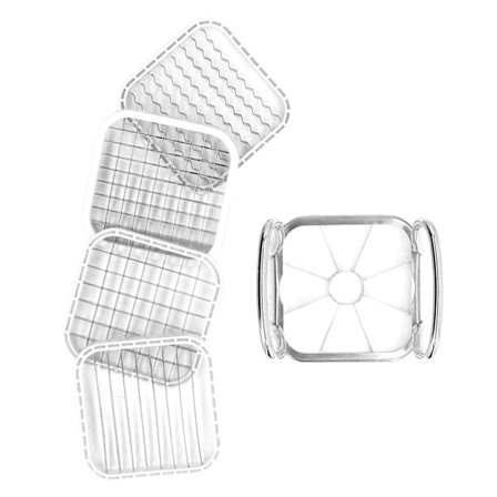 5 i 1 multifunktionel æbleudskærer i rustfrit stål frugtskærer til pærer kartofler