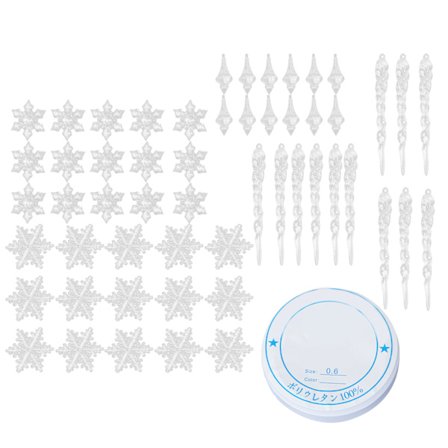 Jule Snefnug Dekorationer Akryl Icicle Vedhæng Juletræ Fest Pynt