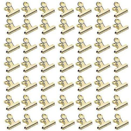 Klämma Guld Liten, 60st Guld Klämmor, Liten Bulldog Klämma Fil Papperspengar Klämmor För Kontor (ljus Guld, 22mm)