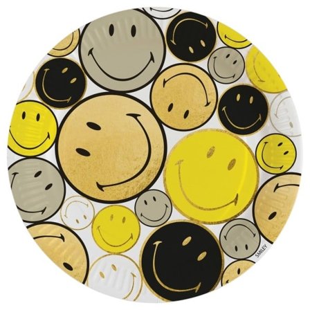 Emoji Smiley Originals papperstallrikar 8 st 23 cm