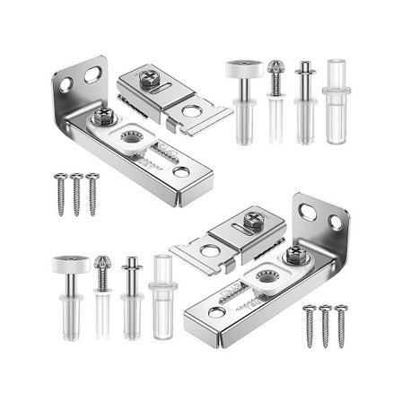 Repareringssett for dobbeltdører - Hardwaresett for 5,64 cm til 6,4 cm spor, foldepokedør