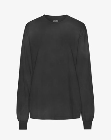 Oversized Organic LS T-Shirt - Faded Black - Female - S
