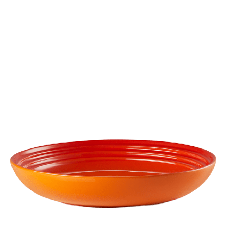 Le Creuset Pastatallrik Signature stengods 22 cm Volcanic Serveringstillbehör Unisex Röd