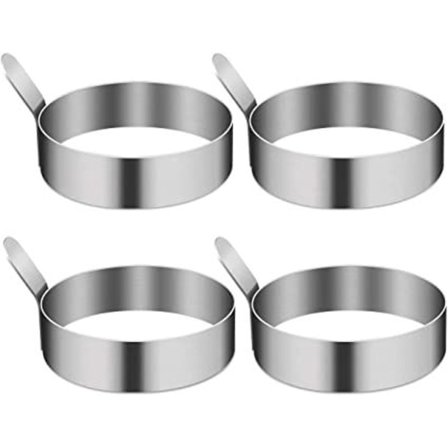 1 Pakke Egg Ringer, Egg Mold Ring 3.5 Tommers Rustfritt Stål Non-Stick Egg Mold, Egg Ringer for Steking av Egg, Pannekaker, Sandwicher, Bu Steker