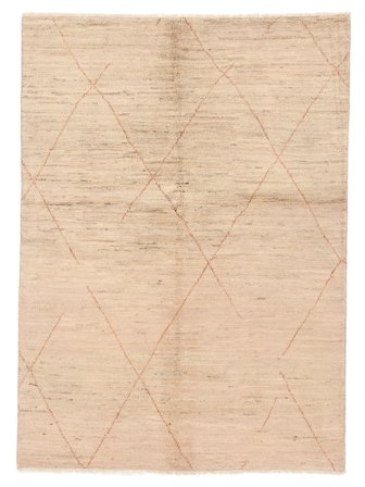 Hand Woven Berber Style Rug 144X199 Orange/Beige