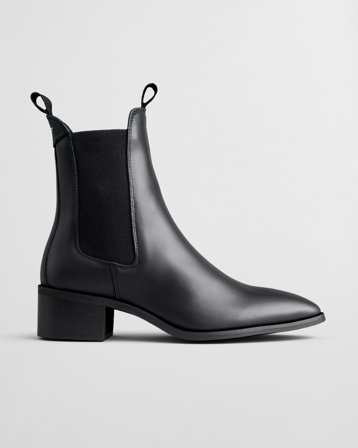 GANT Damen St Broomly Chelsea Boot aus Leder (39) Schwarz
