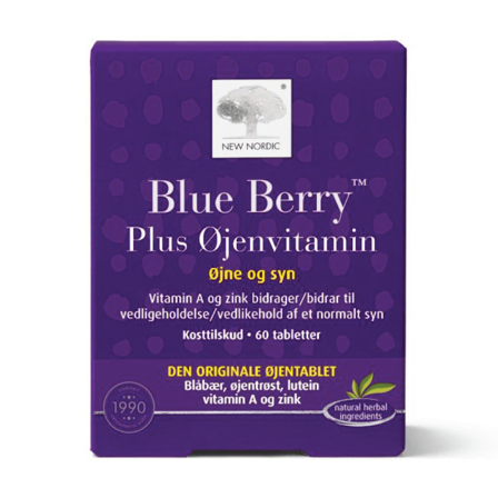 New Nordic Blue Berry Plus Øyevitamin tabletter, 60 stk.