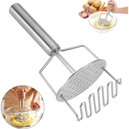 Kartoffelpresse - Rustfrit stål - Kartoffelmoser - Kartoffelmoser - Kartoffelmospresser - Ikke