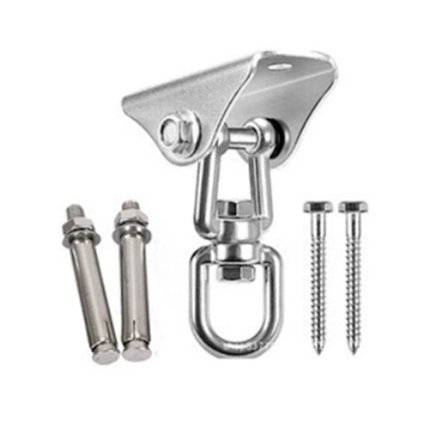 1 stk. Robust & Lydløs Kugleleje Loftkrog - 360° Drejelig Rustfri Loftkrog med Skruer - Gynge, Cha