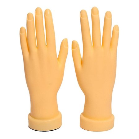 Fleksibel treningshåndmodellpraksis, neglesalongpraksis håndmodell kan sette inn neglestykker for å bruke hansker armbånd ringdisplay undervisning (