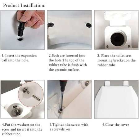 4 st Toalettstolsskruvar, Toalettlock Expansionskruvar, Toalettstolsskruvar, Toalettstolsskruvsats, Toalettlock Reservdelar