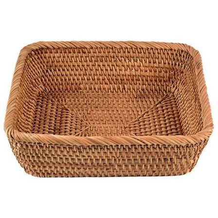 Handgjord rotting korg frukt te mellanmål kosmetisk korg förvaringslåda hushållsartiklar, medium