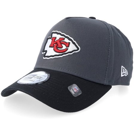 New Era - Gris adjustable Gorra - Kansas City Chiefs NFL Steel/Black A-Frame Adjustable @ Hatstore