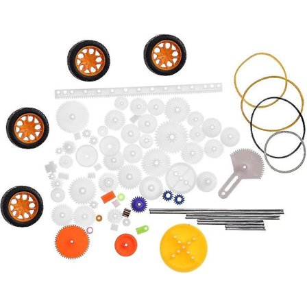 78 kpl Muoviset Hammaspyörät Akseliholkit Hihnakiekko Hihna Ruuvipyörä Teline Sarjat Hammaspyöräsarja Hihna Akseli Tee-se-itse Sarja (#1)