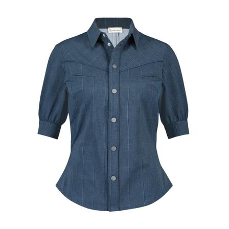 Jane Lushka Bluse Lissy Technical Jersey Blå, Dame