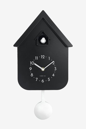 NeXtime - Veggklokke Twitter 21,5x41,5 cm - Svart - Veggklokker & bordklokker - Fra Homeroom