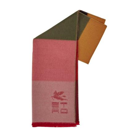 Etro Wool Jacquard Scarf röd, Dam Sjalar, Dam, Storlek: ONE SIZE