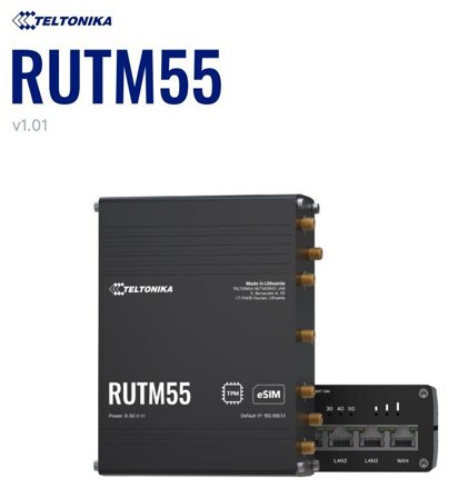 TELTONIKA RUTM55 5G-ruter 1x5G (Cat19 LTE), RS232/485 og eSIM