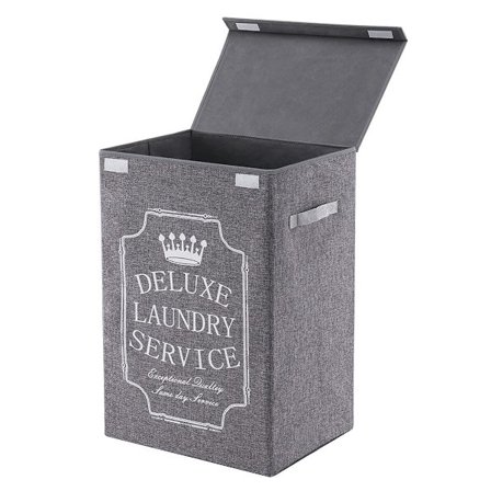 Vasketøjskurv opbevaringskurv vasketøjskurv beskidt vasketøjskurv rektangulær 30x40x60cm grå