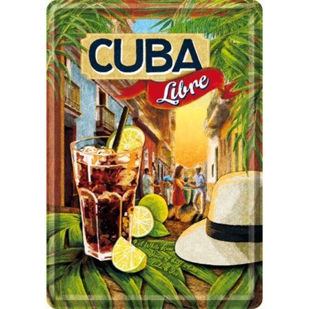 Vykort i plåt Bar Cuba Libre