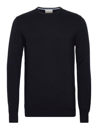 Bs Jupiter Regular Fit Knitwear Strikkegenser M. Rund Krage Marineblå Bruun & Stengade*Betinget Tilbud