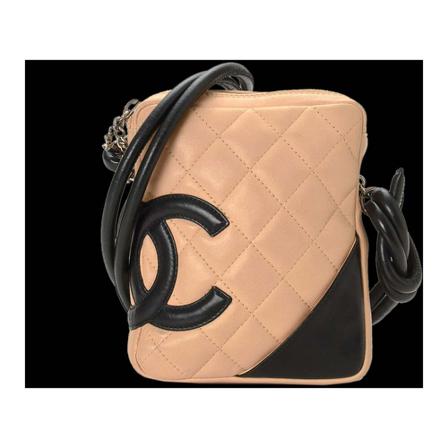 Chanel Vintage, Pre-owned Cross Body Bags Beige, Dames, Maat:ONE Size,leer