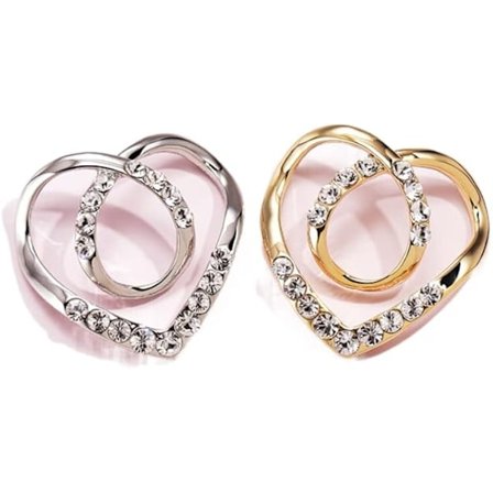 Sjalspänne, 2 st T-shirt Clips Rhinestone Pearl Sjalspännen Ring Broschnålar för Kvinnor Legering Rhinestone Silk Sing Spänne