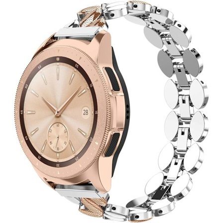 Kompatibel med Samsung Galaxy Watch 42 mm Armband Dam 20 mm Metallarmband Ersättningsarmband Tillbehör