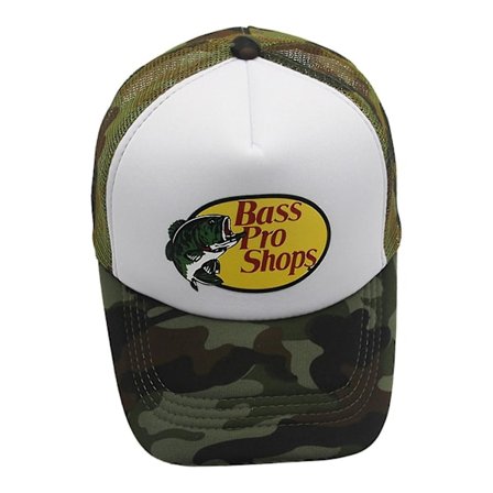 [LCS] Bass Pro Shops Udendørs Kasket Truckerkasket med Mesh - Herre og Dame One Size Fits All Snapback-lukning - Skygge til Jagt & Fiskeri - Skygge 