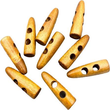 Luonnonpuu Toggle-napit Sarvi Jäljitelmä Hammaspuu