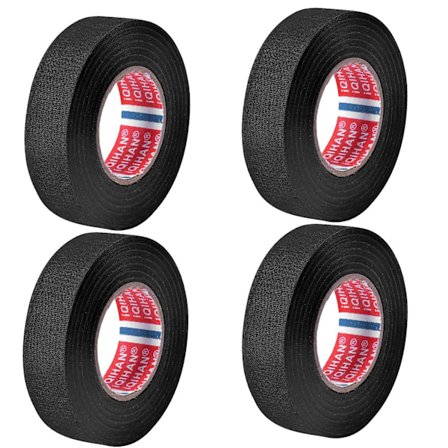 4 ruller flammehemmende bånd, bilbånd selvklebende stoffbånd varmebestandig stoffsele tape kabler